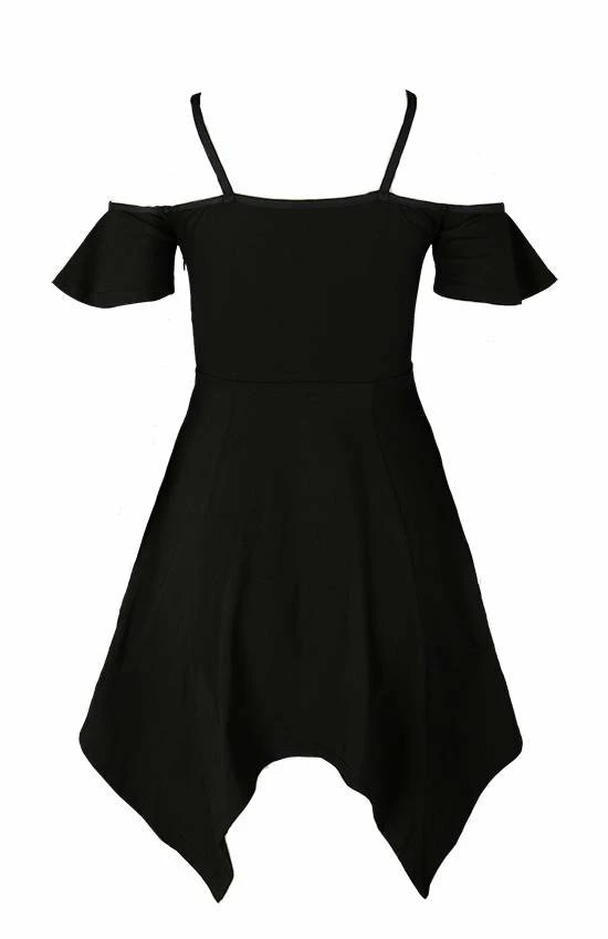 Restyle Dresses Black Gothic Asymmetrical V Neck Tunic Mini Dress - Image 5