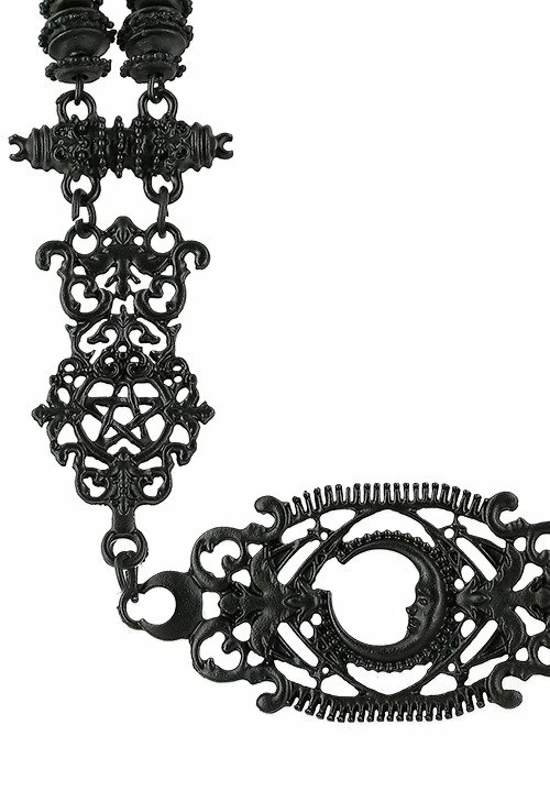 Restyle Necklaces Black Gothic Baroque Fortune Teller Necklace - Image 2