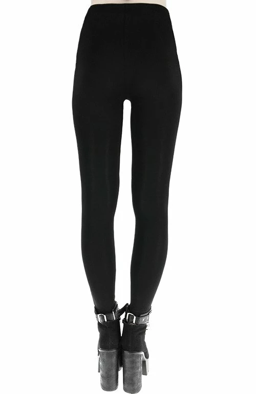Restyle Black Gothic Demon Cat Crescent Leggings - Image 6
