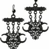Restyle Black Gothic Fortune Teller Earrings
