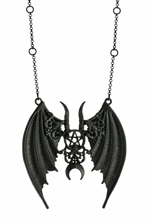 Restyle Necklaces Black Gothic Maleficent Pendant Bat Wings - Image 2
