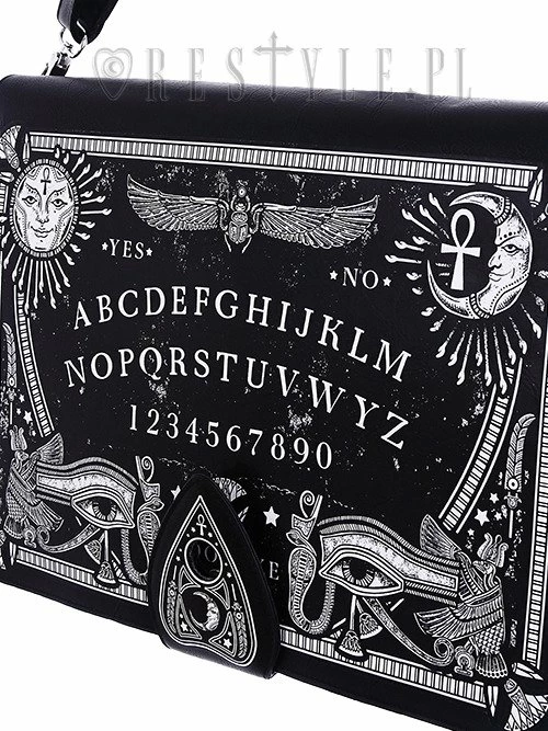 Restyle Purses & Handbags Black Gothic Occult Spirit Board Planchette Handbag - Image 4