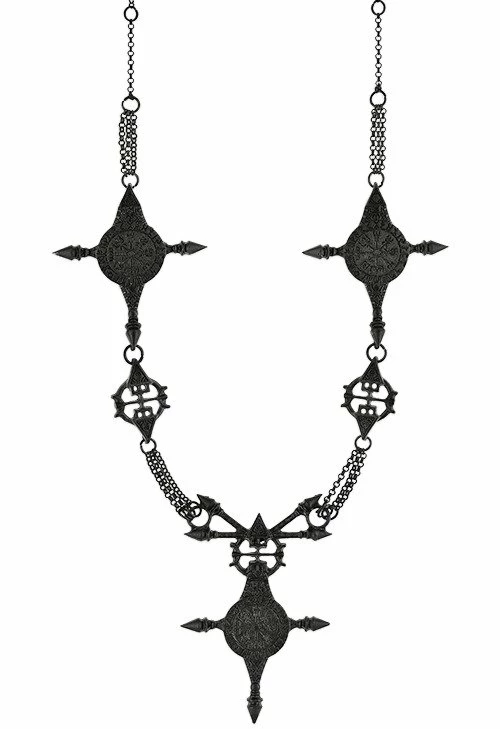 Restyle Necklaces Black Gothic Pagan Pendant Vegvisir Necklace - Image 3