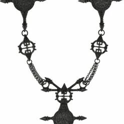 Restyle Necklaces Black Gothic Pagan Pendant Vegvisir Necklace