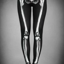 Restyle Black Gothic Skeleton Print Leggings