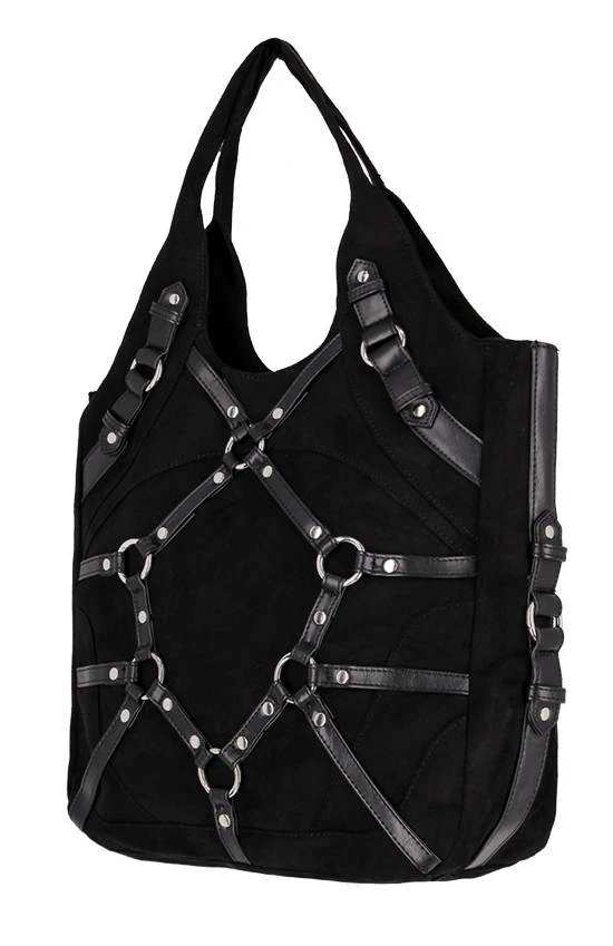 Restyle Purses & Handbags Black Harness Arm Big Tote Bag - Image 2