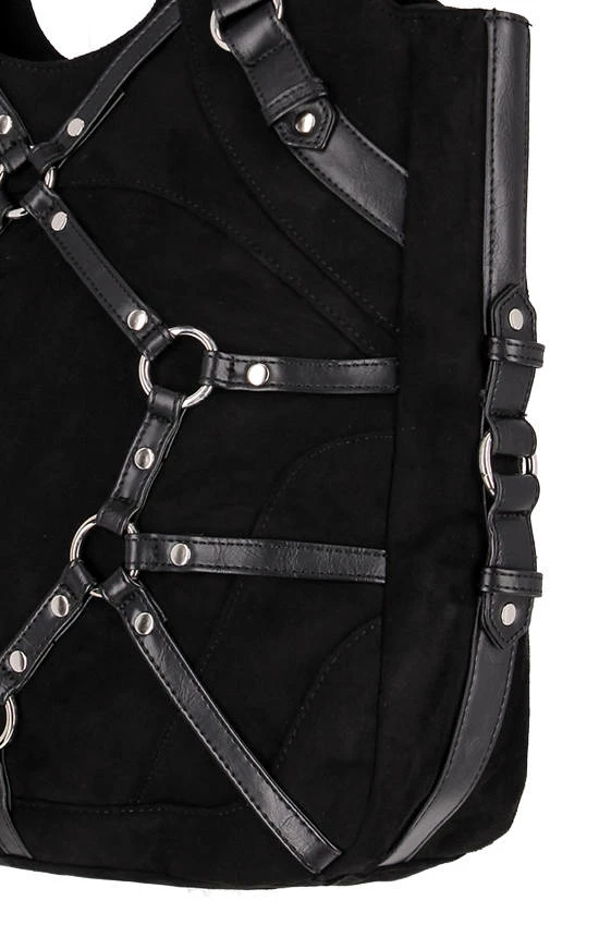 Restyle Purses & Handbags Black Harness Arm Big Tote Bag - Image 3