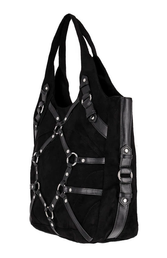 Restyle Purses & Handbags Black Harness Arm Big Tote Bag - Image 4