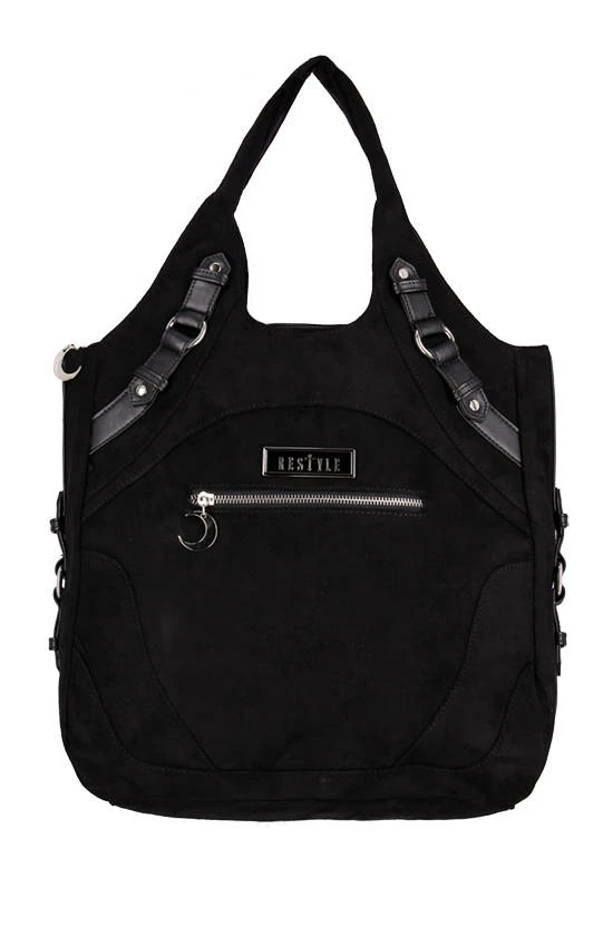Restyle Purses & Handbags Black Harness Arm Big Tote Bag - Image 5