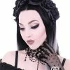 Restyle Hair Accessories Black Roses Gothic Headband Gothic Wreath Garland Headpiece
