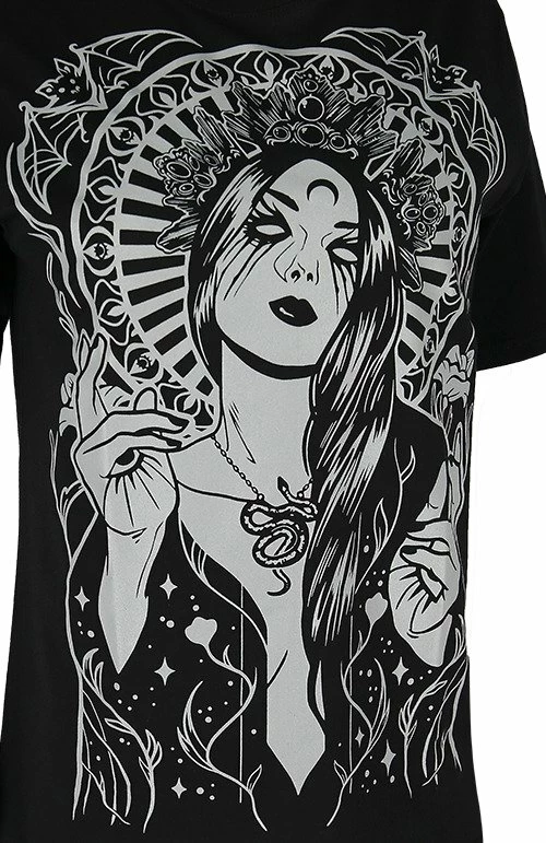 Restyle T-Shirts Black Woman Oversize T-shirt Magical Unicorn Oversized - Image 2