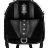 Restyle Bags & Backpacks Black Zipper Pockets Gothic Suede Backpack