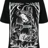 Restyle T-Shirts Burn The Witch Oversized Gothic Black T-shirt