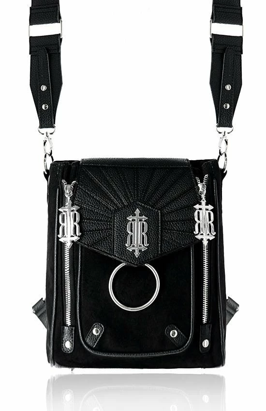 Restyle Purses & Handbags Circe Backpack And Bag In One Logo Gothic Purse - Image 3