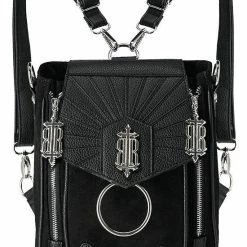 Restyle Purses & Handbags Circe Backpack And Bag In One Logo Gothic Purse