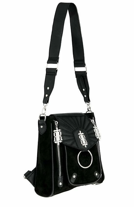 Restyle Purses & Handbags Circe Backpack And Bag In One Logo Gothic Purse - Image 4