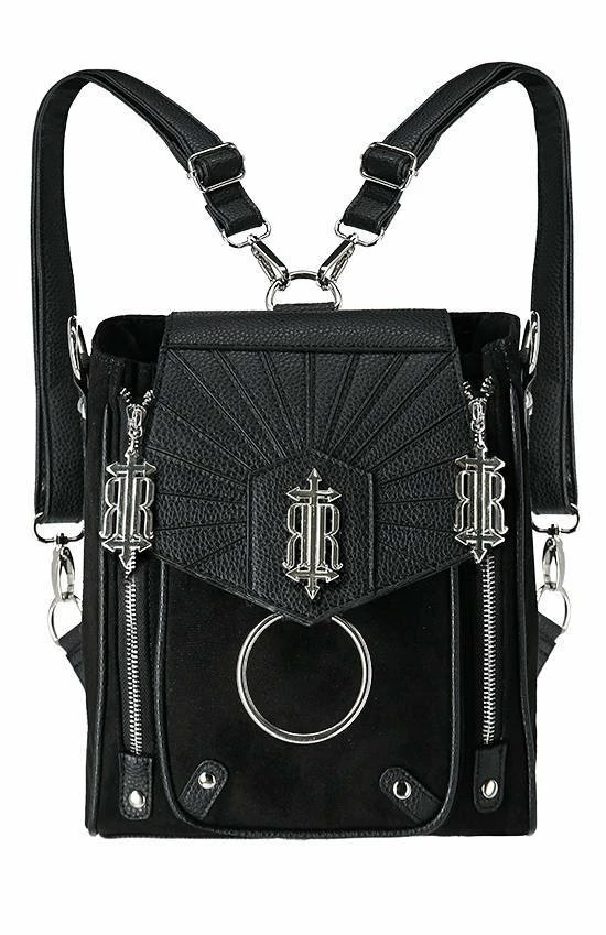Restyle Purses & Handbags Circe Backpack And Bag In One Logo Gothic Purse