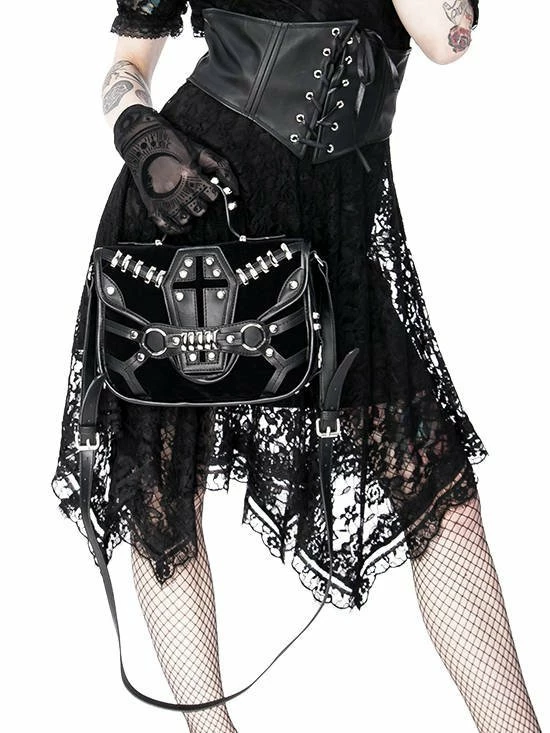 Restyle Purses & Handbags Coffin Purse Gothic Bag With A Harness - Image 6