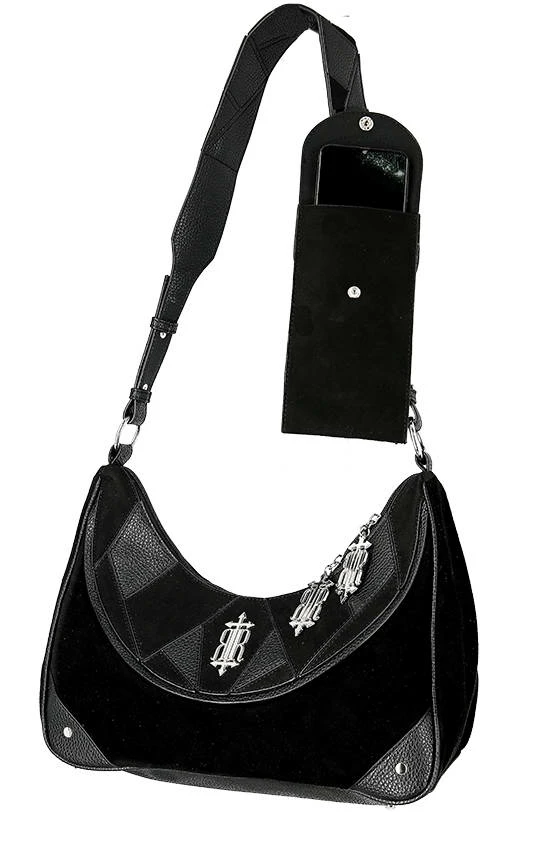 Restyle Purses & Handbags Croissant Logo Patchwork Crescent Purse - Image 3