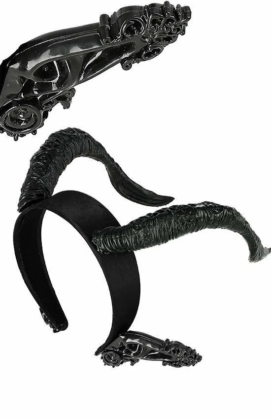 Restyle Hair Accessories Dark Elf Gothic Headpiece With Horns And Ears - Image 2