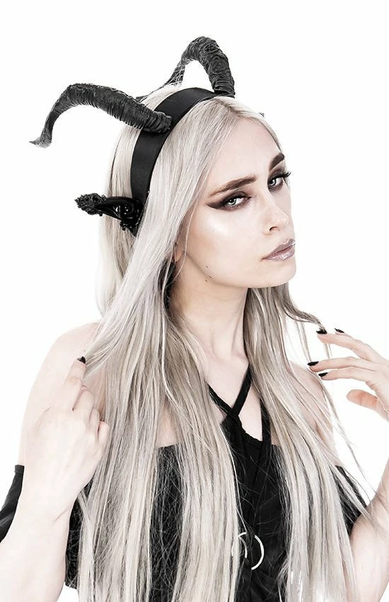 Restyle Hair Accessories Dark Elf Gothic Headpiece With Horns And Ears - Image 5