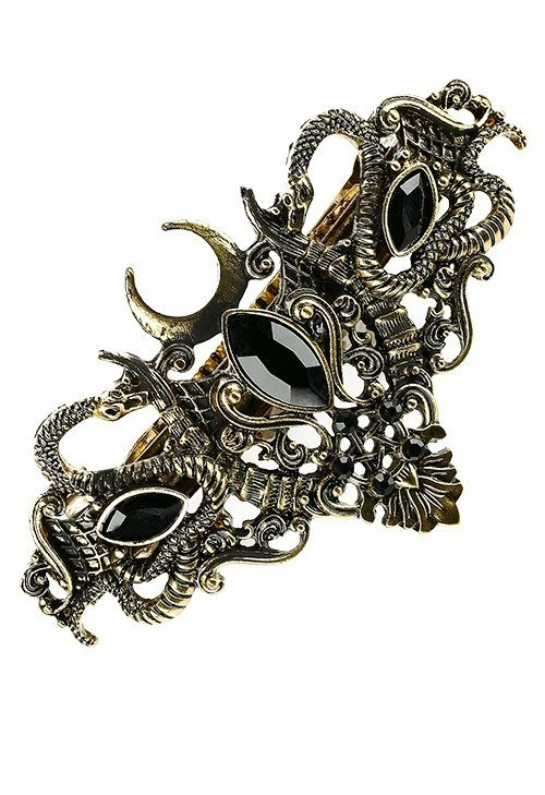 Restyle Hair Accessories Gothic Antique Gold Snake Hairclip