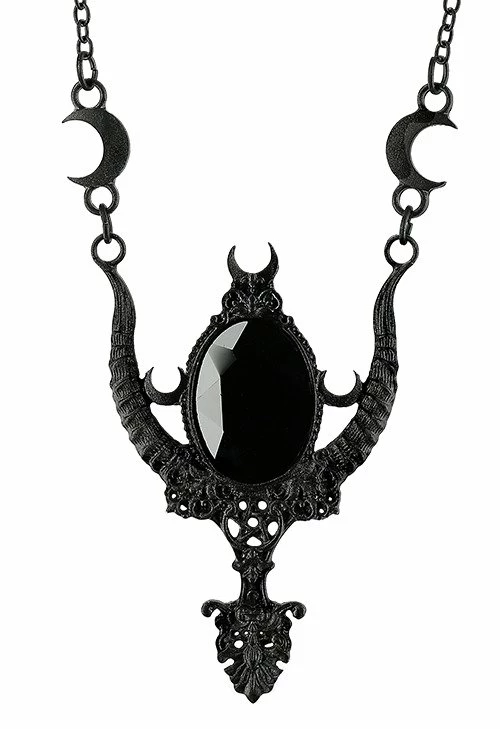 Restyle Necklaces Gothic Black Horns Mystica Necklace