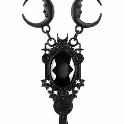 Restyle Necklaces Gothic Dark Mirror Black Necklace