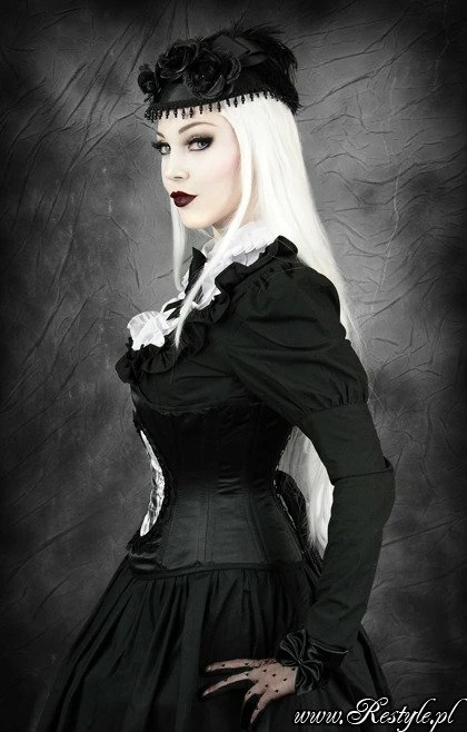 Restyle Bustiers & Corsets Gothic Dark Raven Cameo Black Underbust Corset - Image 2