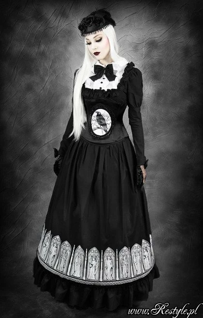 Restyle Bustiers & Corsets Gothic Dark Raven Cameo Black Underbust Corset - Image 3