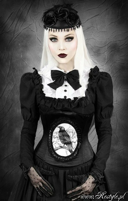 Restyle Bustiers & Corsets Gothic Dark Raven Cameo Black Underbust Corset