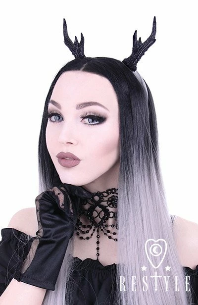Restyle Hair Accessories Gothic Headpiece Black Antlers Deer Antlers Headband