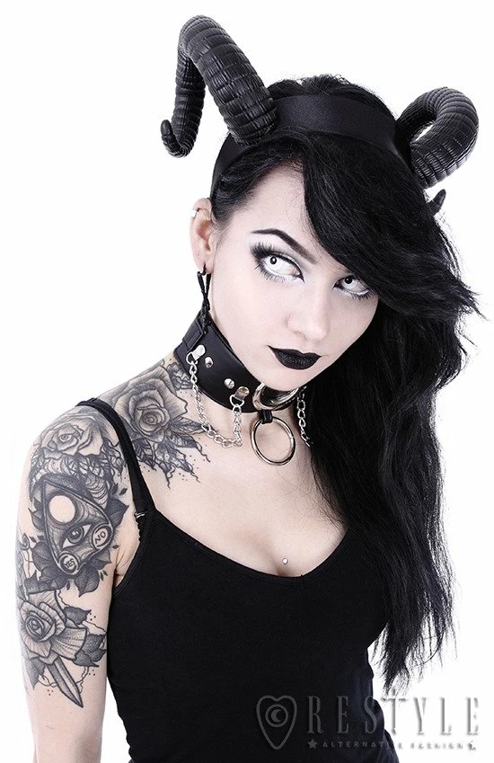 Restyle Hair Accessories Gothic Headpiece Satan Horns Sinister Headband - Image 6