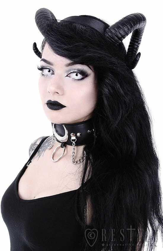 Restyle Hair Accessories Gothic Headpiece Satan Horns Sinister Headband