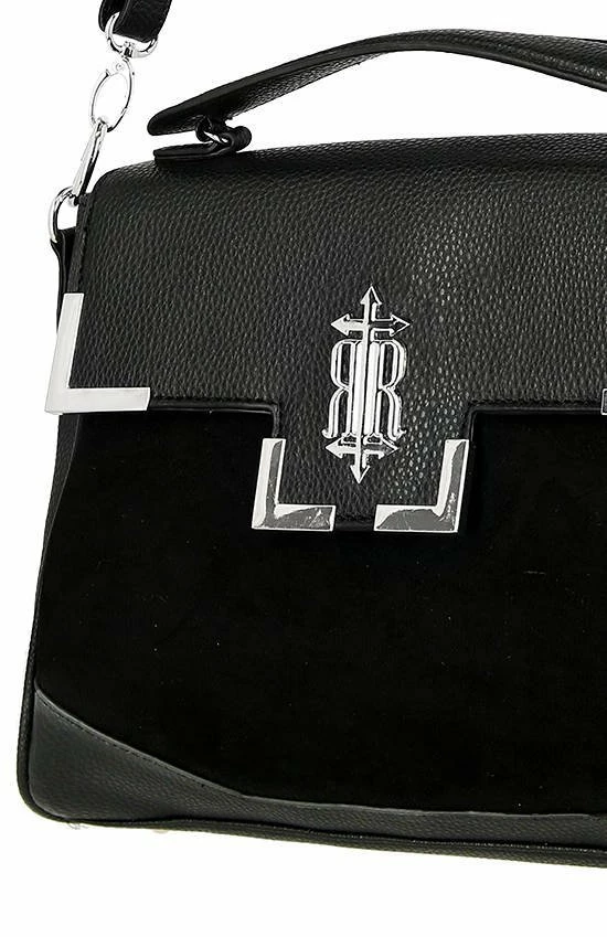 Restyle Purses & Handbags Gothic Mallory Black PU Leather Handbag - Image 3