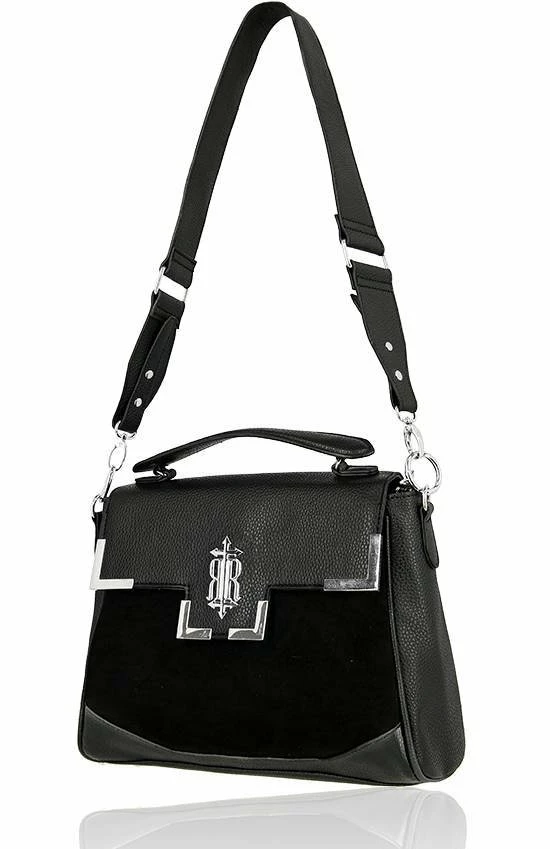 Restyle Purses & Handbags Gothic Mallory Black PU Leather Handbag - Image 6