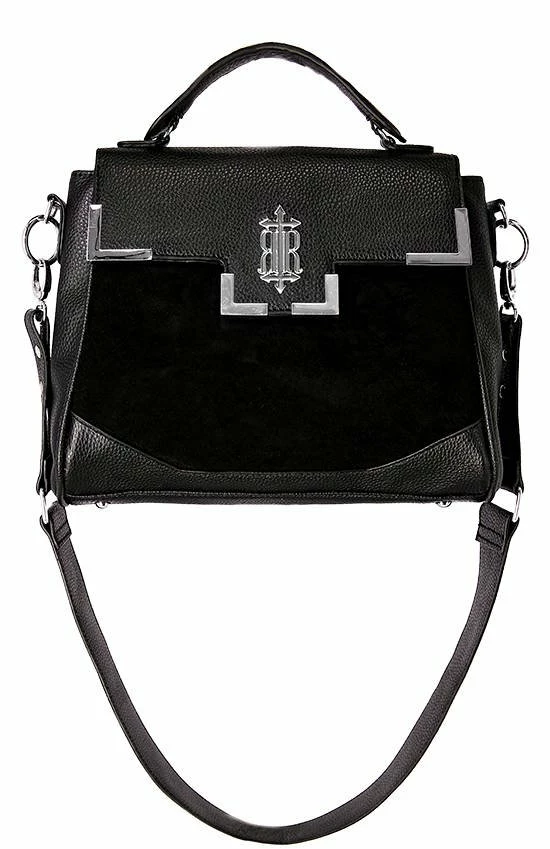 Restyle Purses & Handbags Gothic Mallory Black PU Leather Handbag