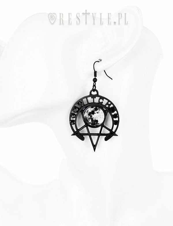 Restyle Gothic Moon Earrings - Image 2