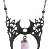 Restyle Necklaces Gothic Necklace With Crystal Branch Crescent