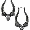Restyle Gothic Silver Horns Earrings