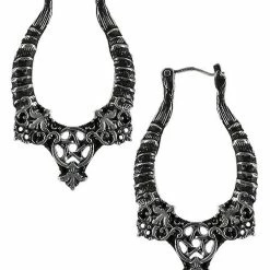 Restyle Gothic Silver Horns Earrings