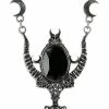 Restyle Earrings Gothic Silver Horns Mystica Necklace