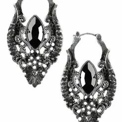 Restyle Gothic Silver Snake Earrings