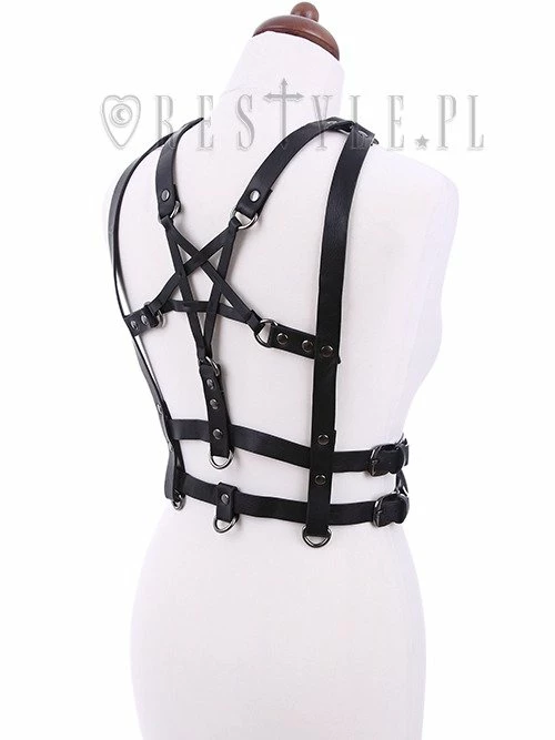 Restyle Body Harness Gothic Waist Belt Double Straps Pentagram Harness Belt - Image 4