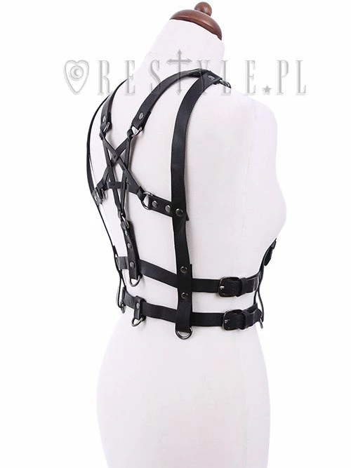 Restyle Body Harness Gothic Waist Belt Double Straps Pentagram Harness Belt - Image 5