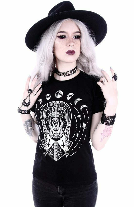 Restyle T-Shirts Gothic Wednesday Addams Trippin Wednesday T-shirt - Image 3