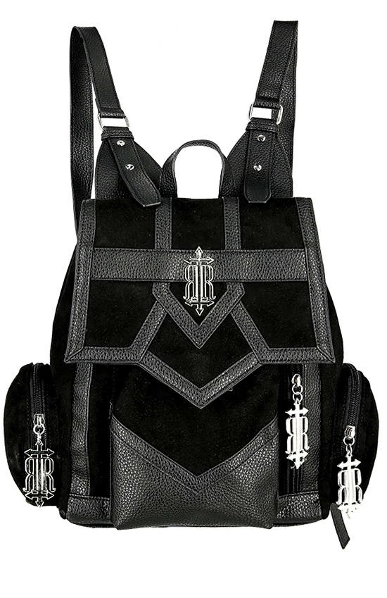 Restyle Bags & Backpacks Harness Pockets Black Gothic Backpack