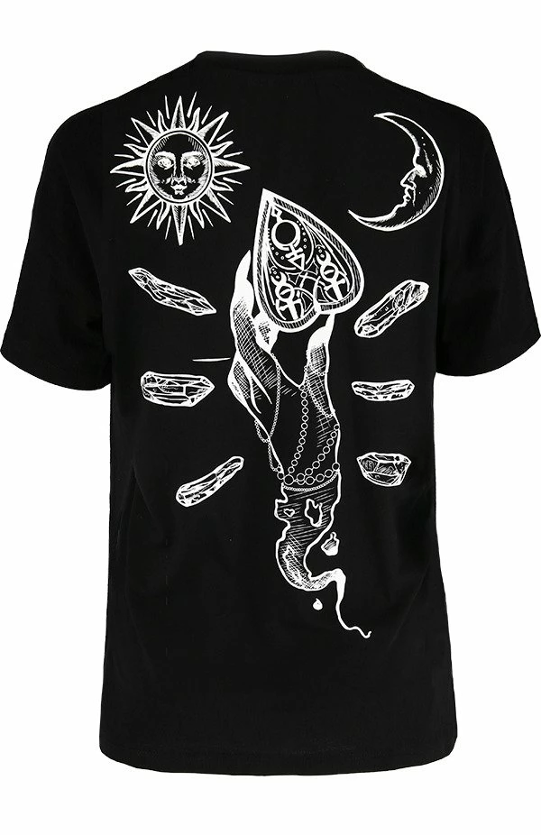 Restyle T-Shirts Haunted Charms Print Black Choker T-shirt - Image 6