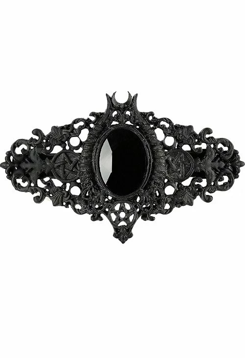 Restyle Hair Accessories Horns Barette Black Gothic Hairclip - Image 2