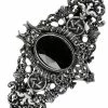 Restyle Hair Accessories Horns Barette Silver Gothic Hairclip